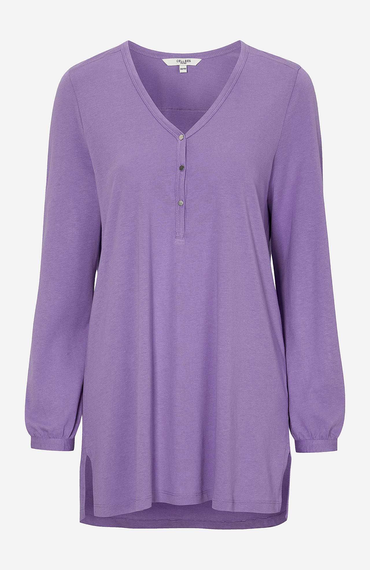 Jersey tuniek met v-necksnit