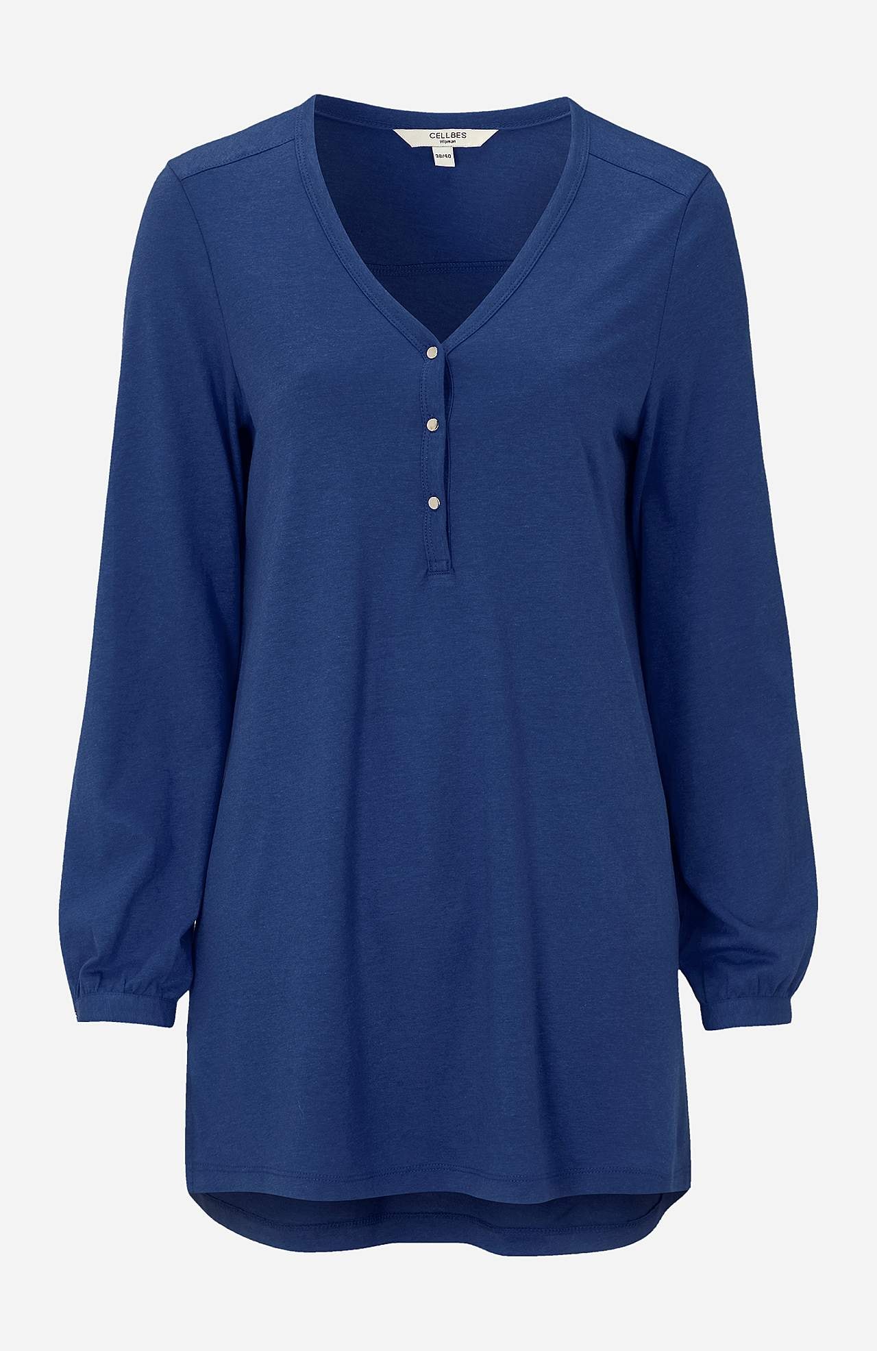 Jersey tuniek met v-necksnit