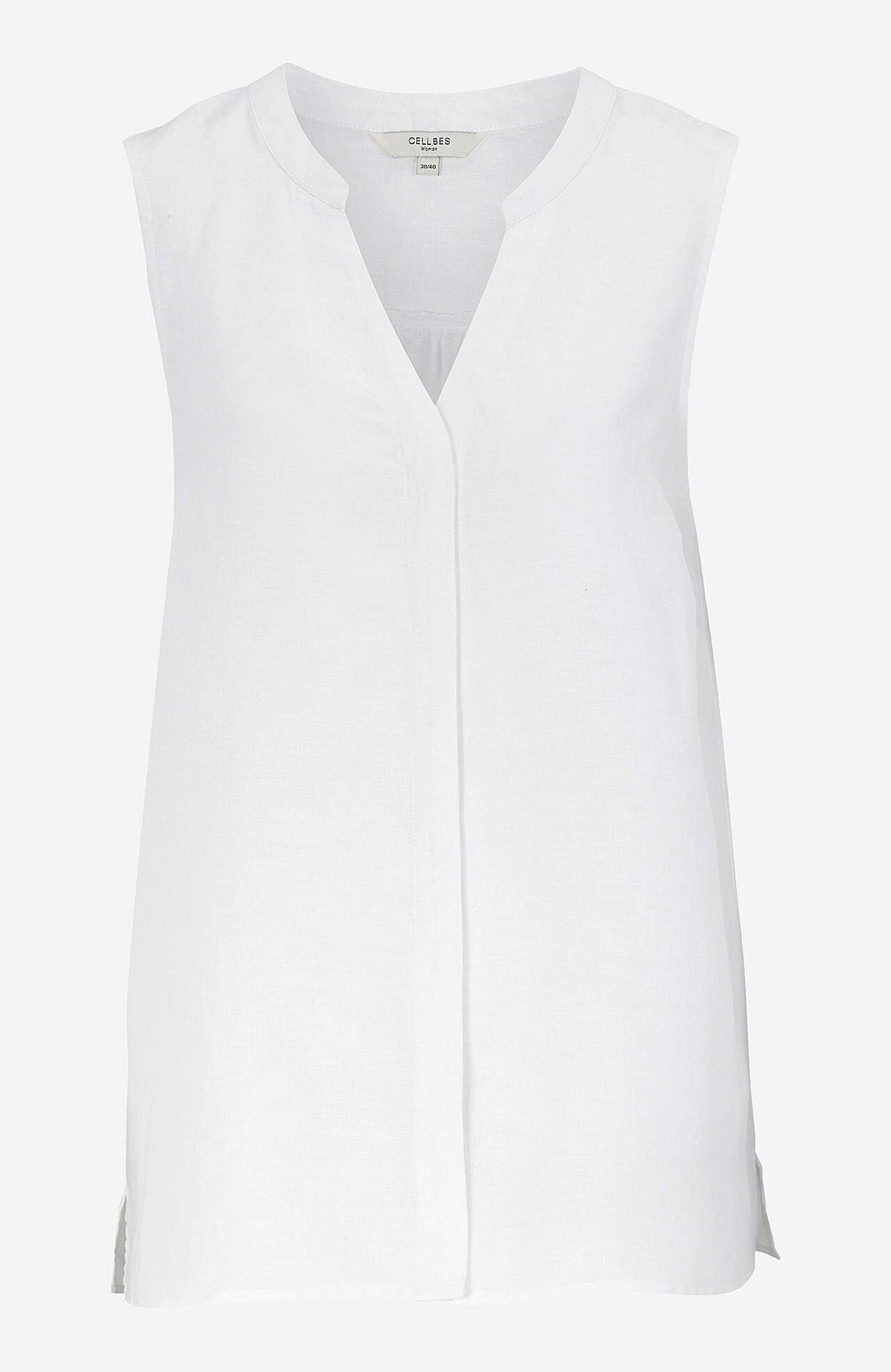 Linnen Premium blouse met ontwerp zonder mouwen