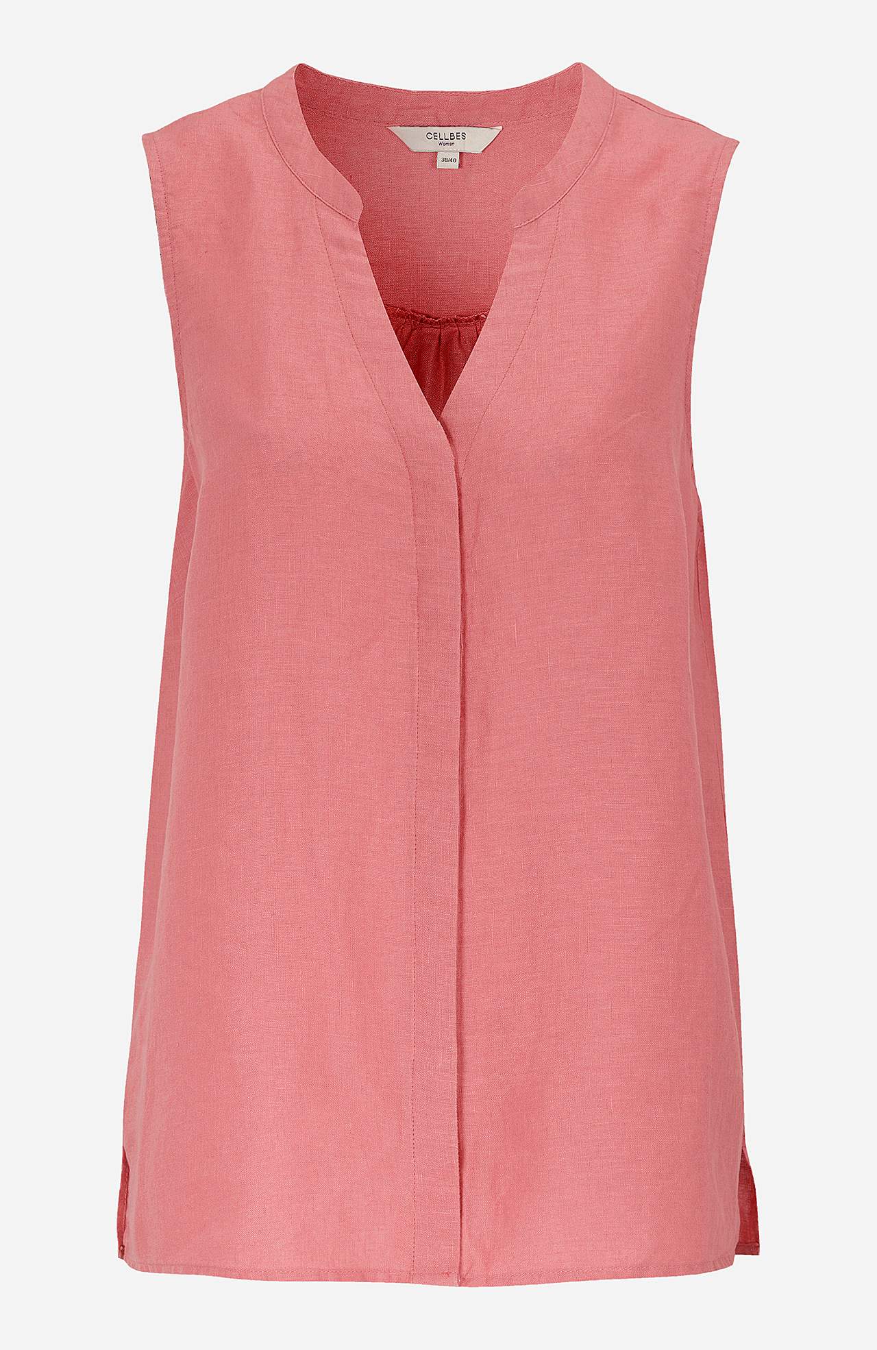 Linnen Premium blouse met ontwerp zonder mouwen