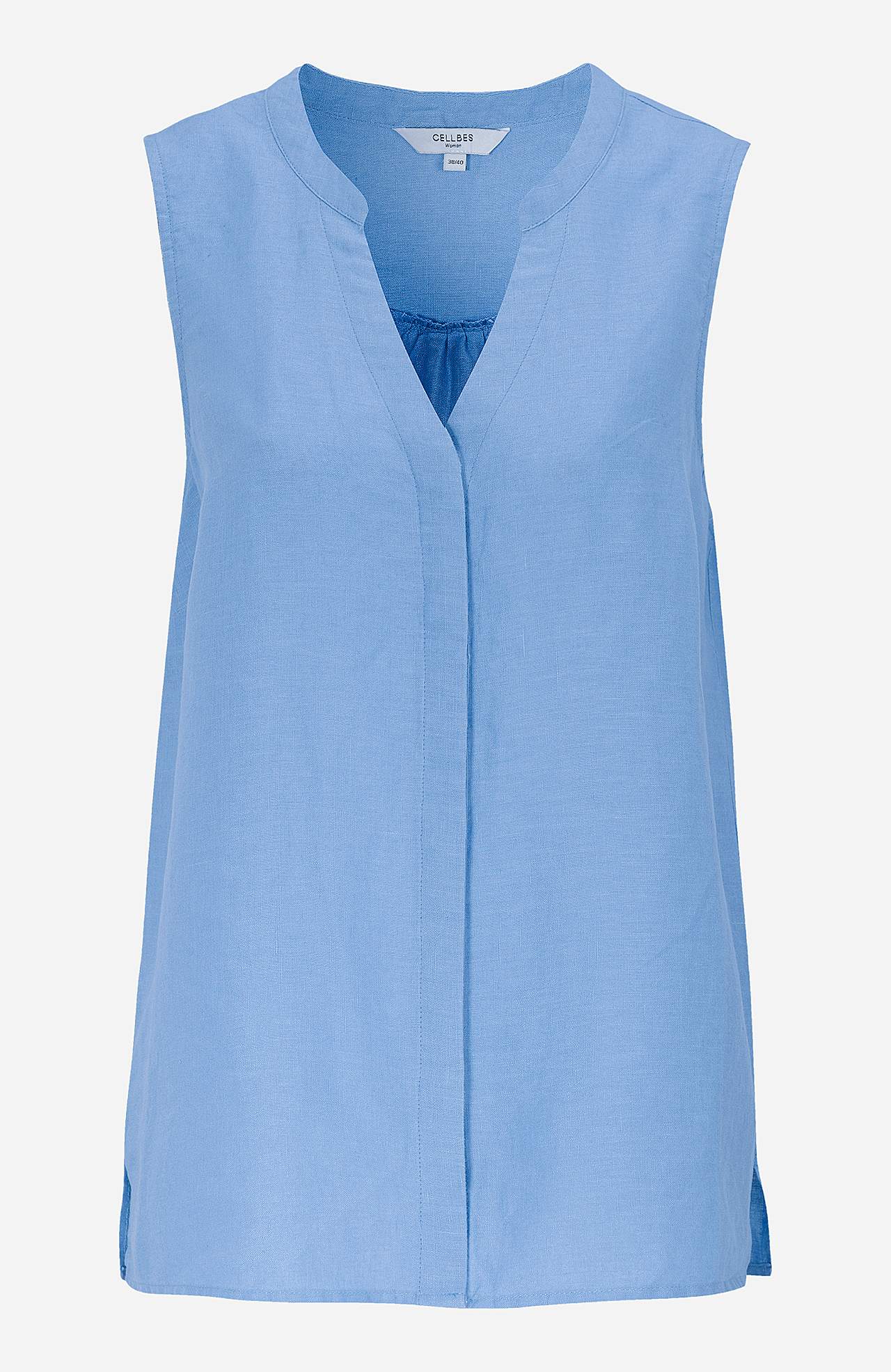 Linnen Premium blouse met ontwerp zonder mouwen