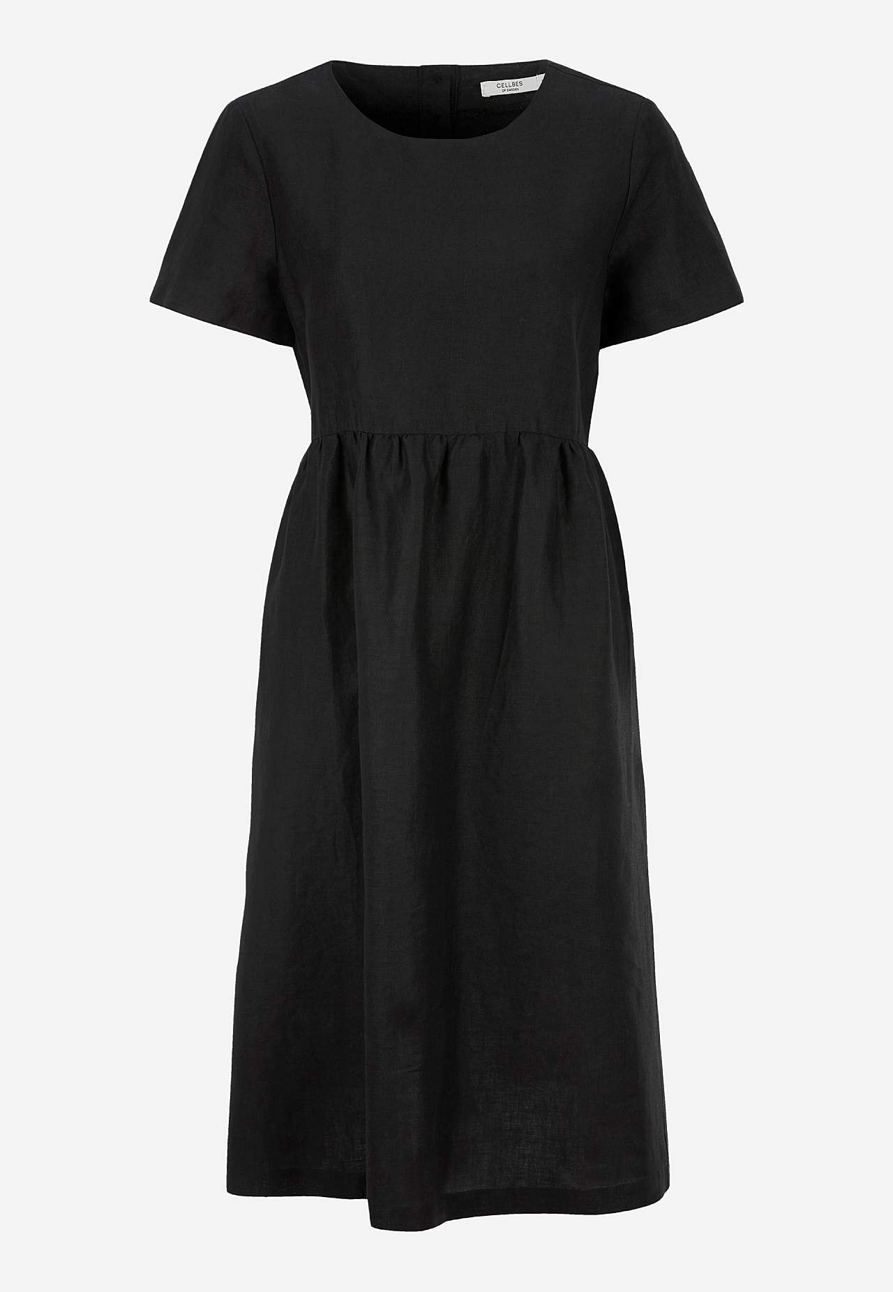 Linnen Premium jurk met korte mouw
