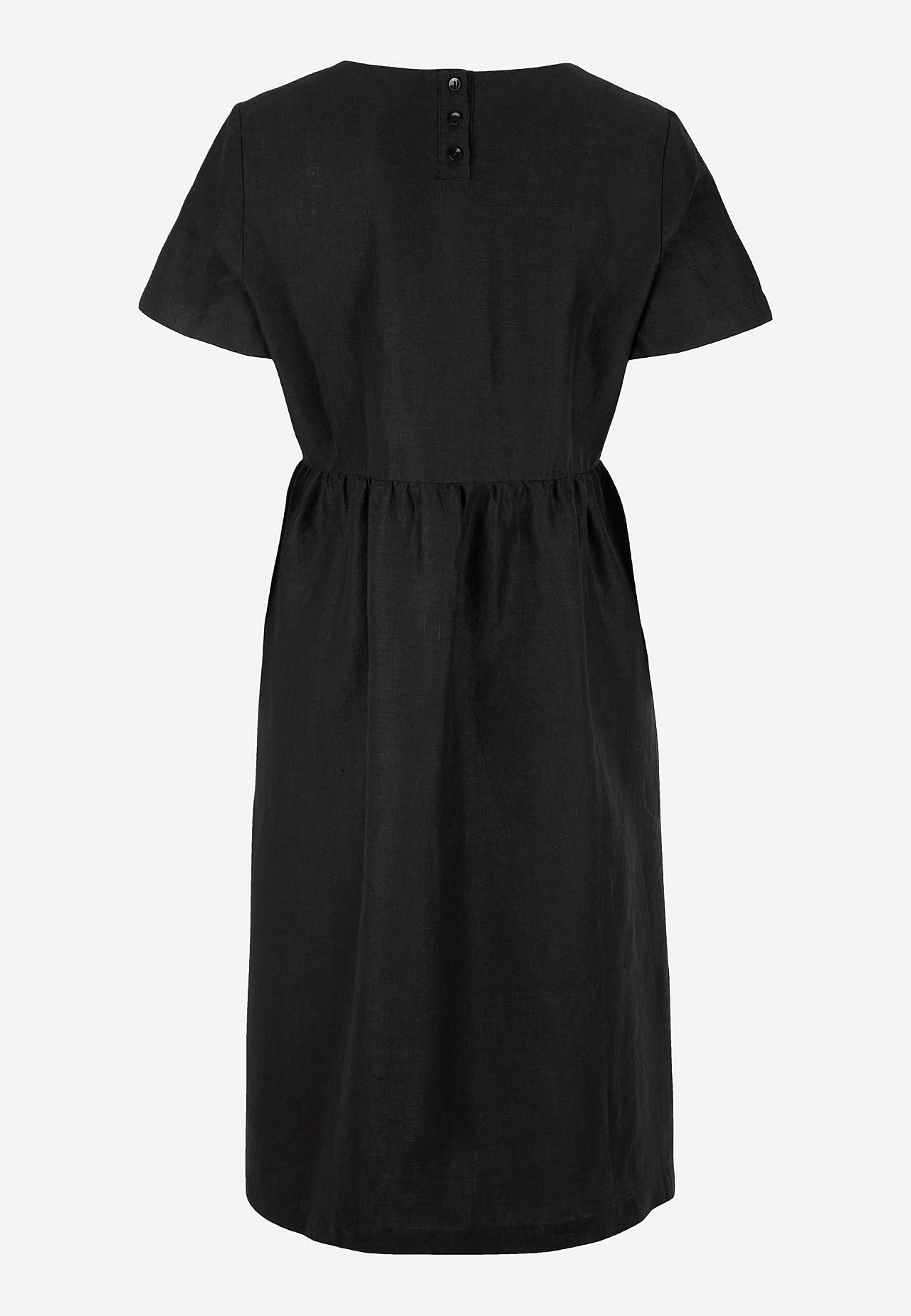 Linnen Premium jurk met korte mouw