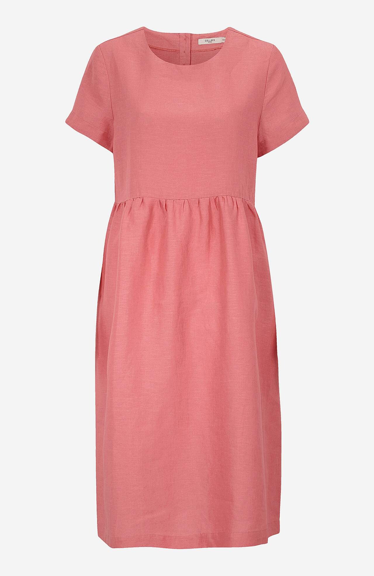 Linnen Premium jurk met korte mouw
