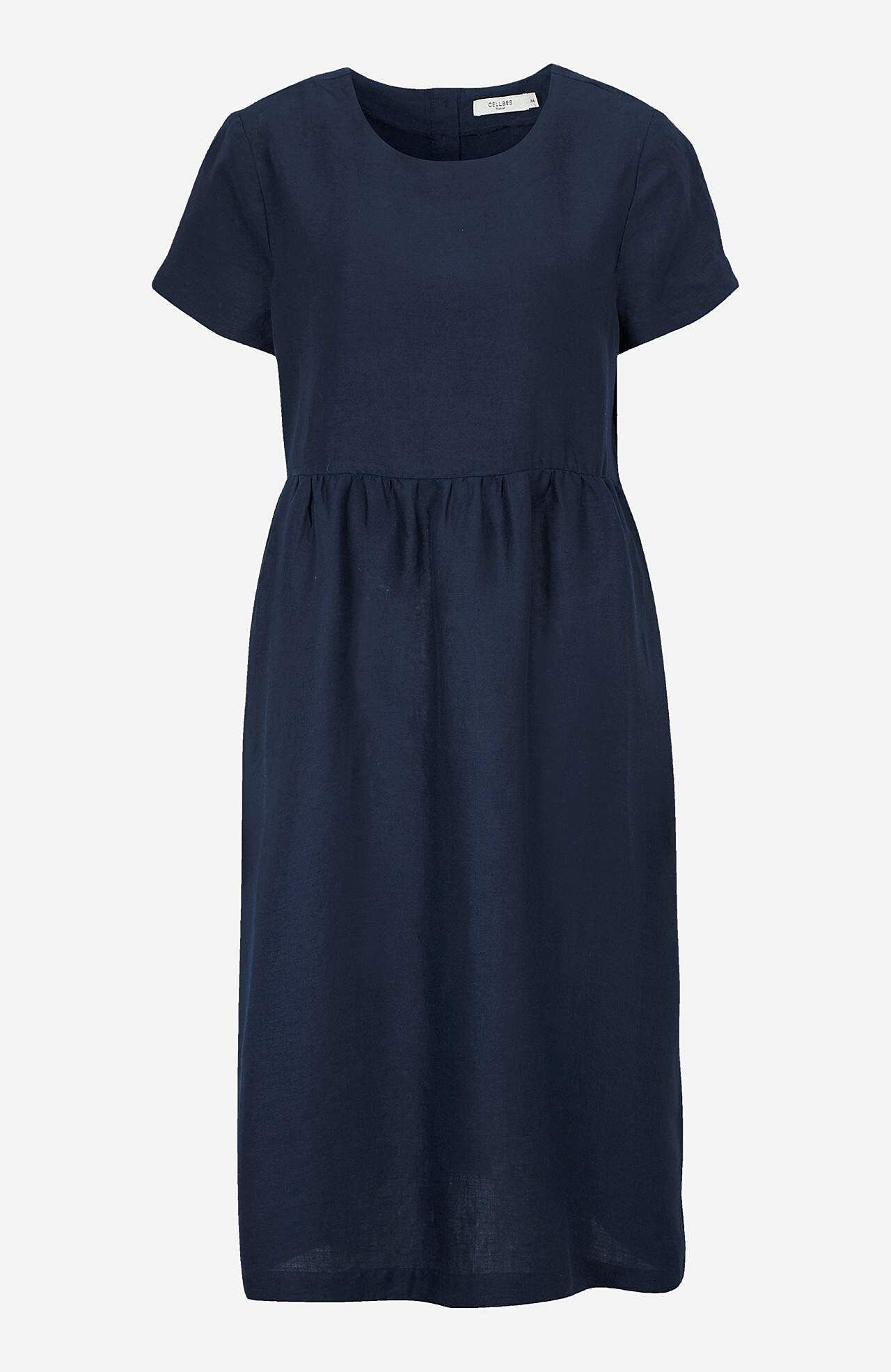 Linnen Premium jurk met korte mouw