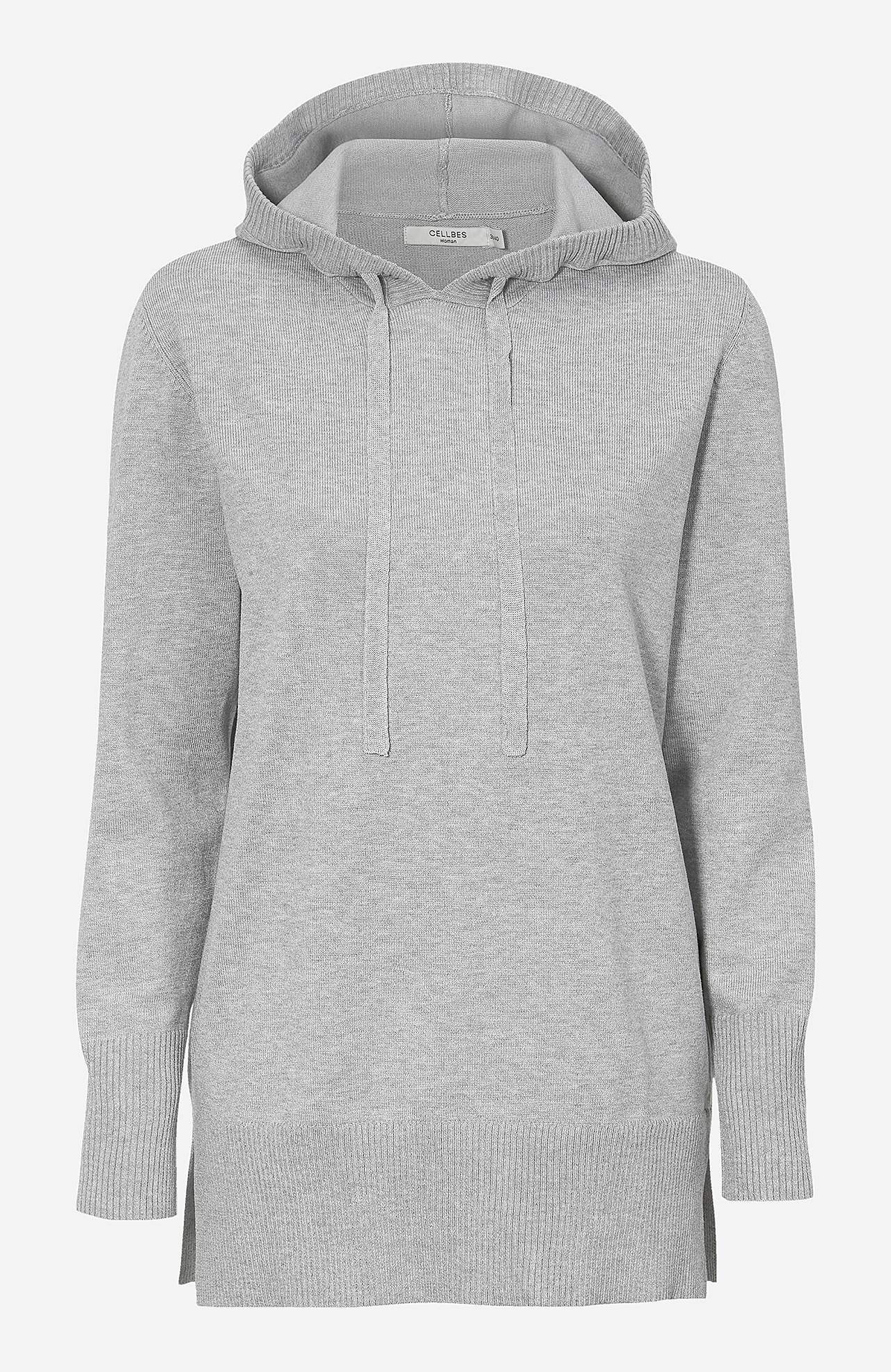 Fijn gebreide en lange hoodie Malva