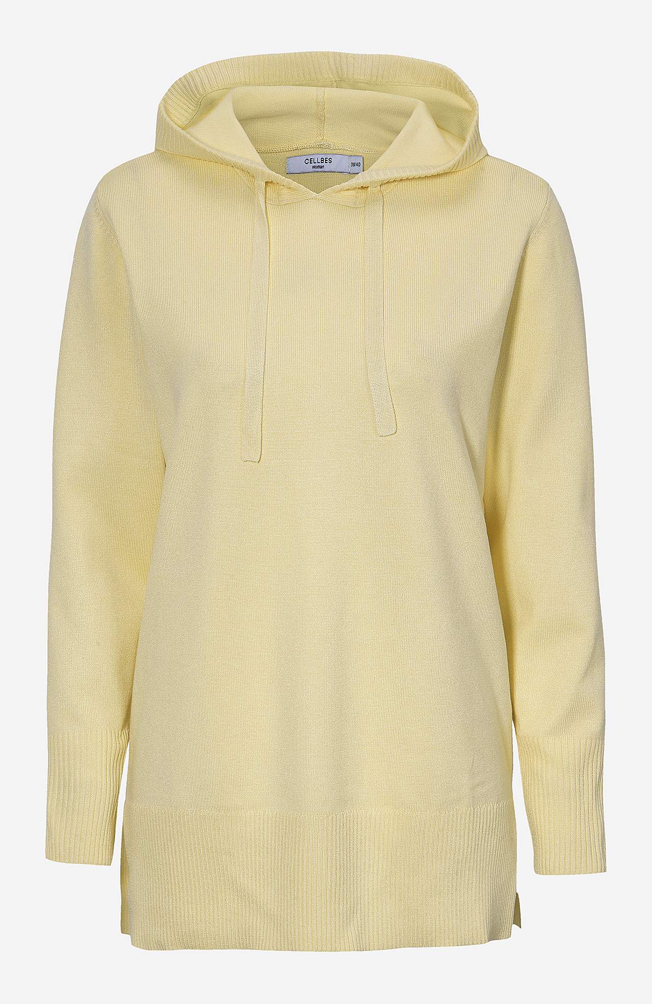 Fijn gebreide en lange hoodie Malva
