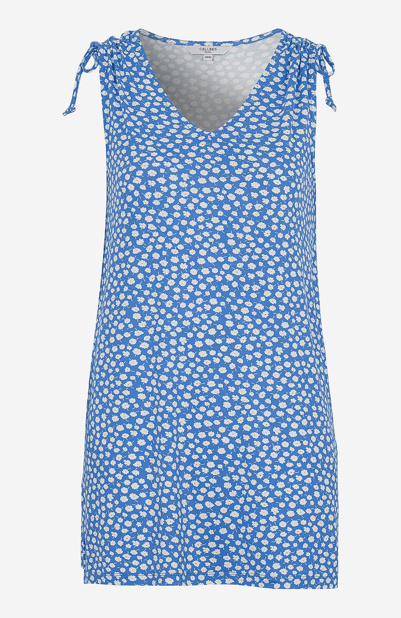 Patroonvormige jersey tuniek met dasontwerp