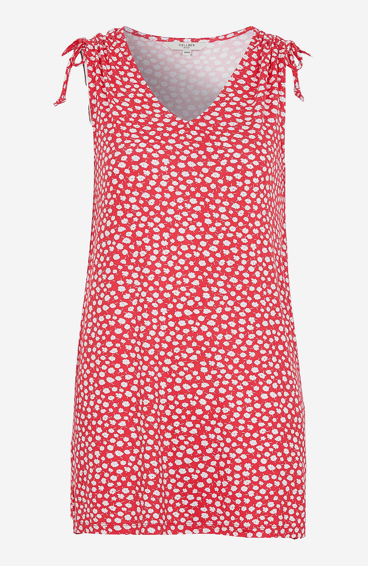 Patroonvormige jersey tuniek met dasontwerp