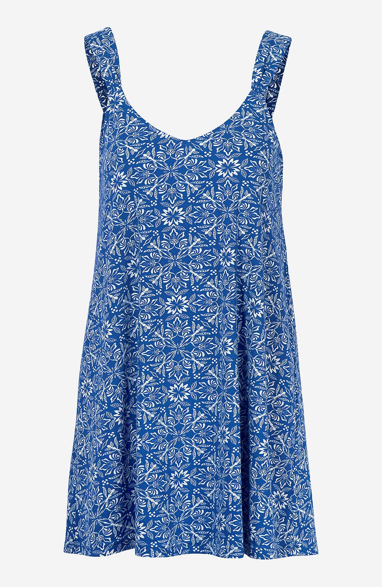 Patroonvormige jersey tuniek met schouderriem
