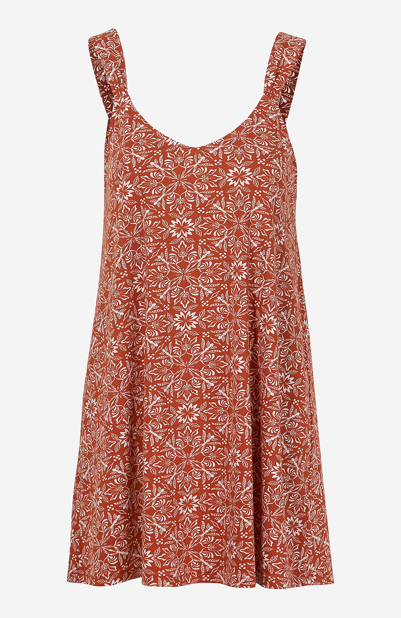 Patroonvormige jersey tuniek met schouderriem