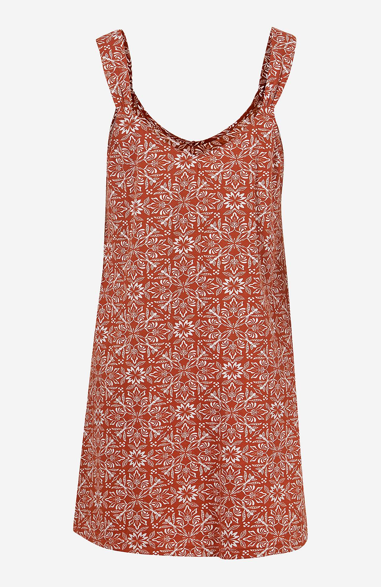 Patroonvormige jersey tuniek met schouderriem