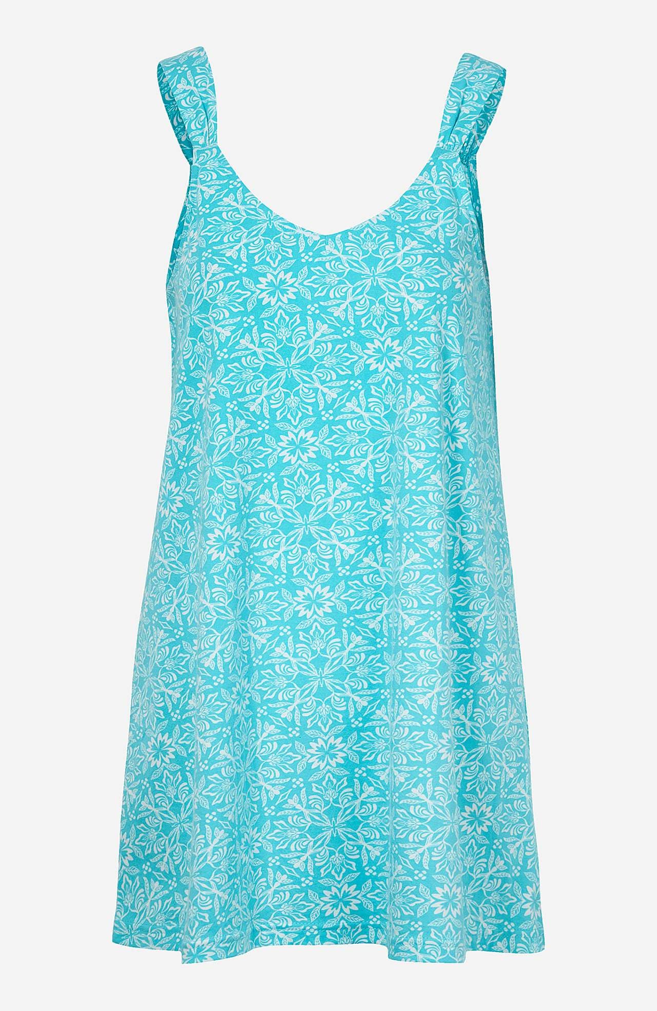 Patroonvormige jersey tuniek met schouderriem