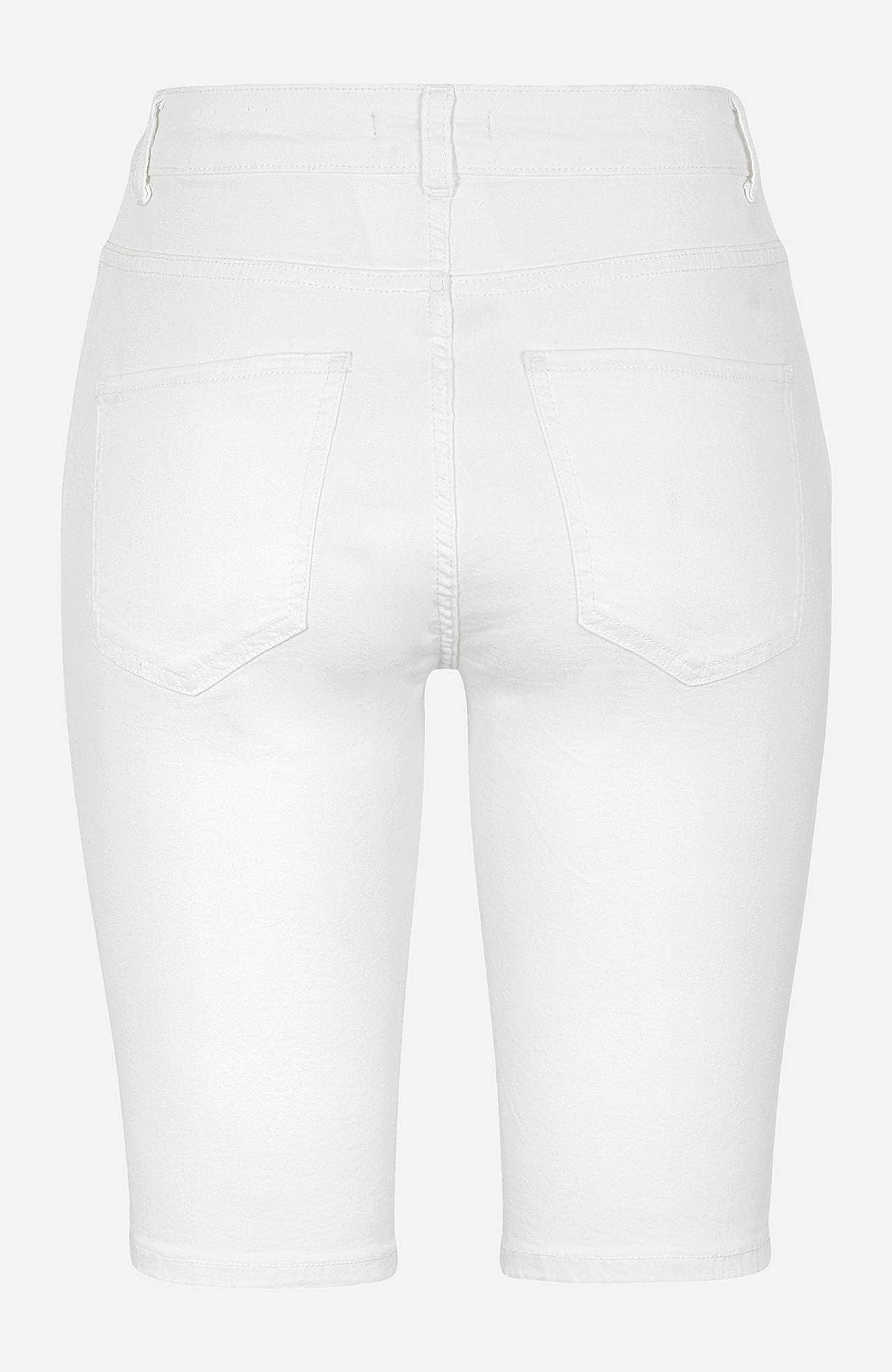 Elastische jeansshort met lang been Ella