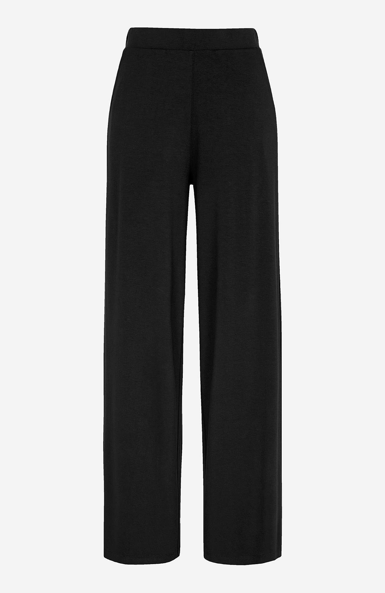 Wijde jersey broek