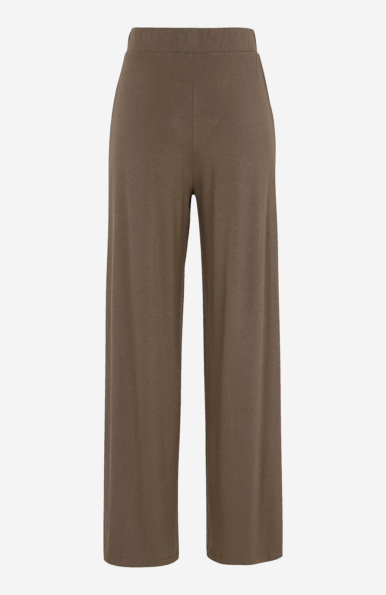 Wijde jersey broek