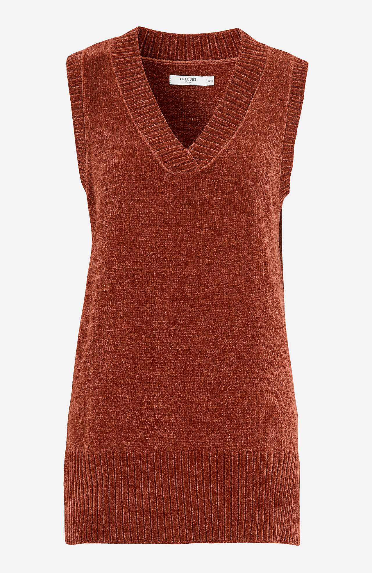Zachte vest van chenille