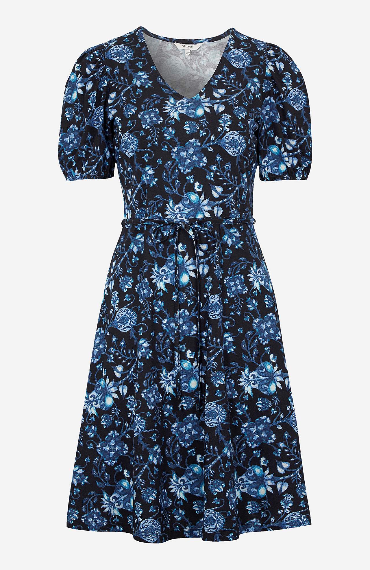 Patroonvormige en korte jerseyjurk