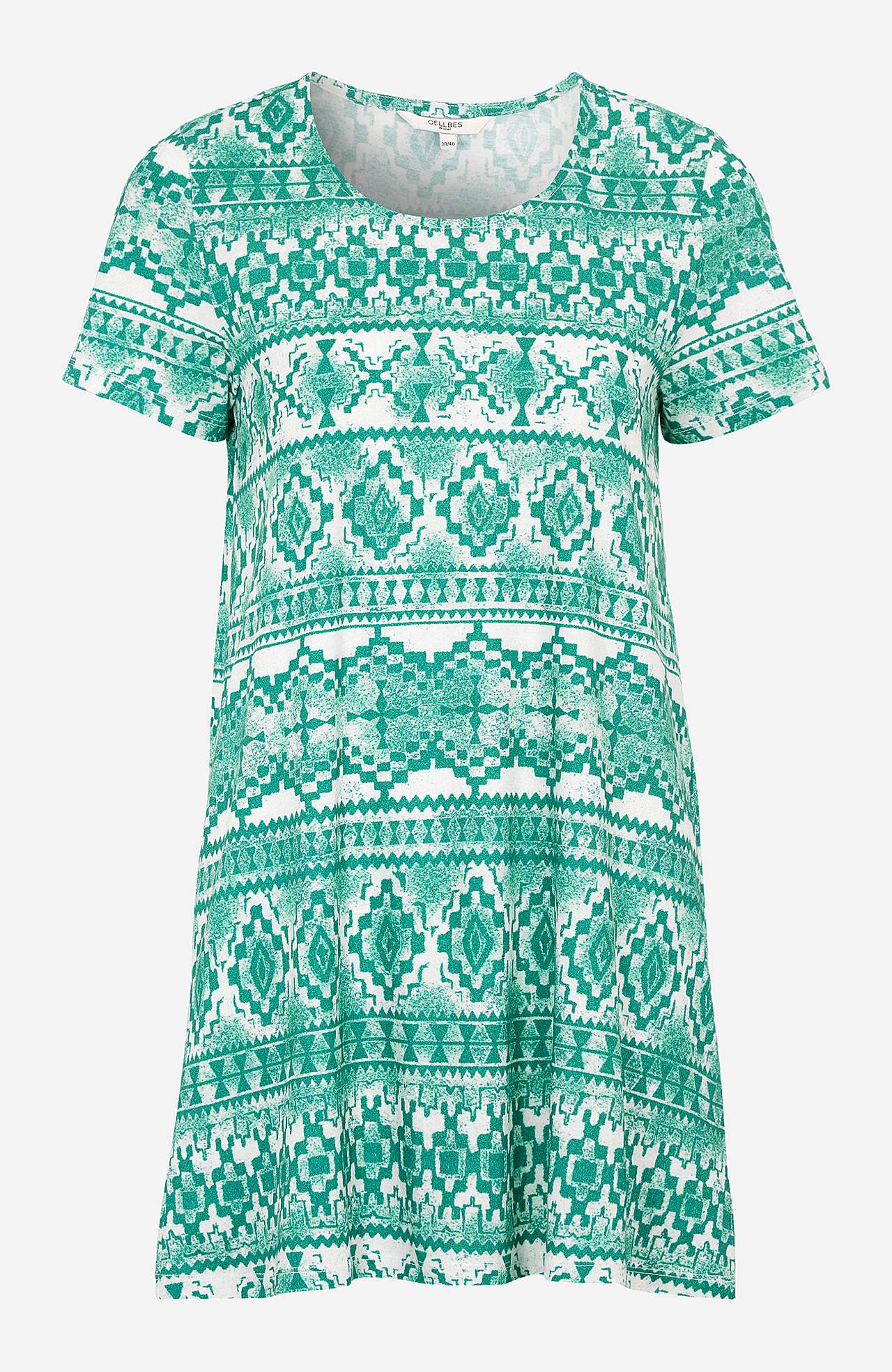 Patroonvormige jersey tuniek met korte mouwen Clara