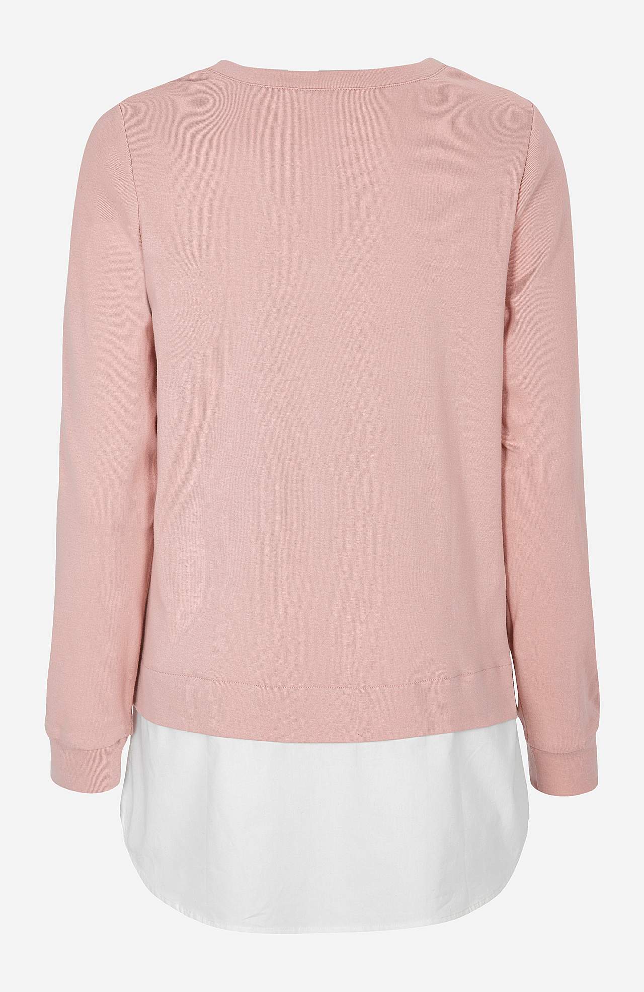 Jersey-topje met genaaide overhemdkraag
