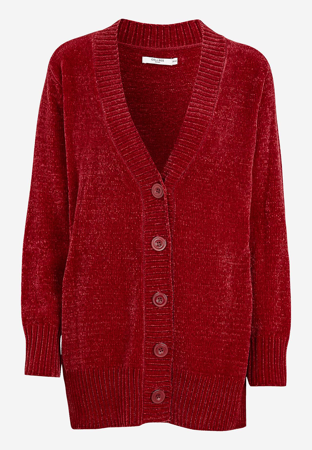 Cardigan van chenille