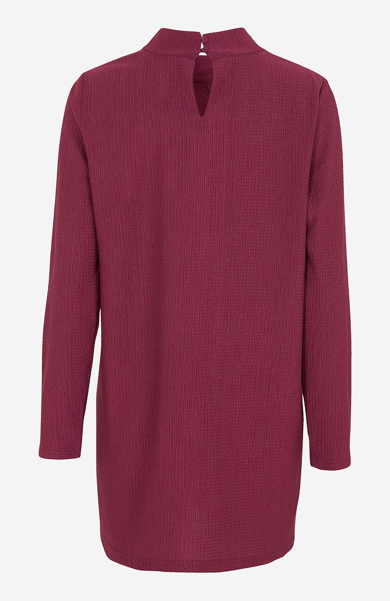 Jersey tuniek met halve col en lange mouwen