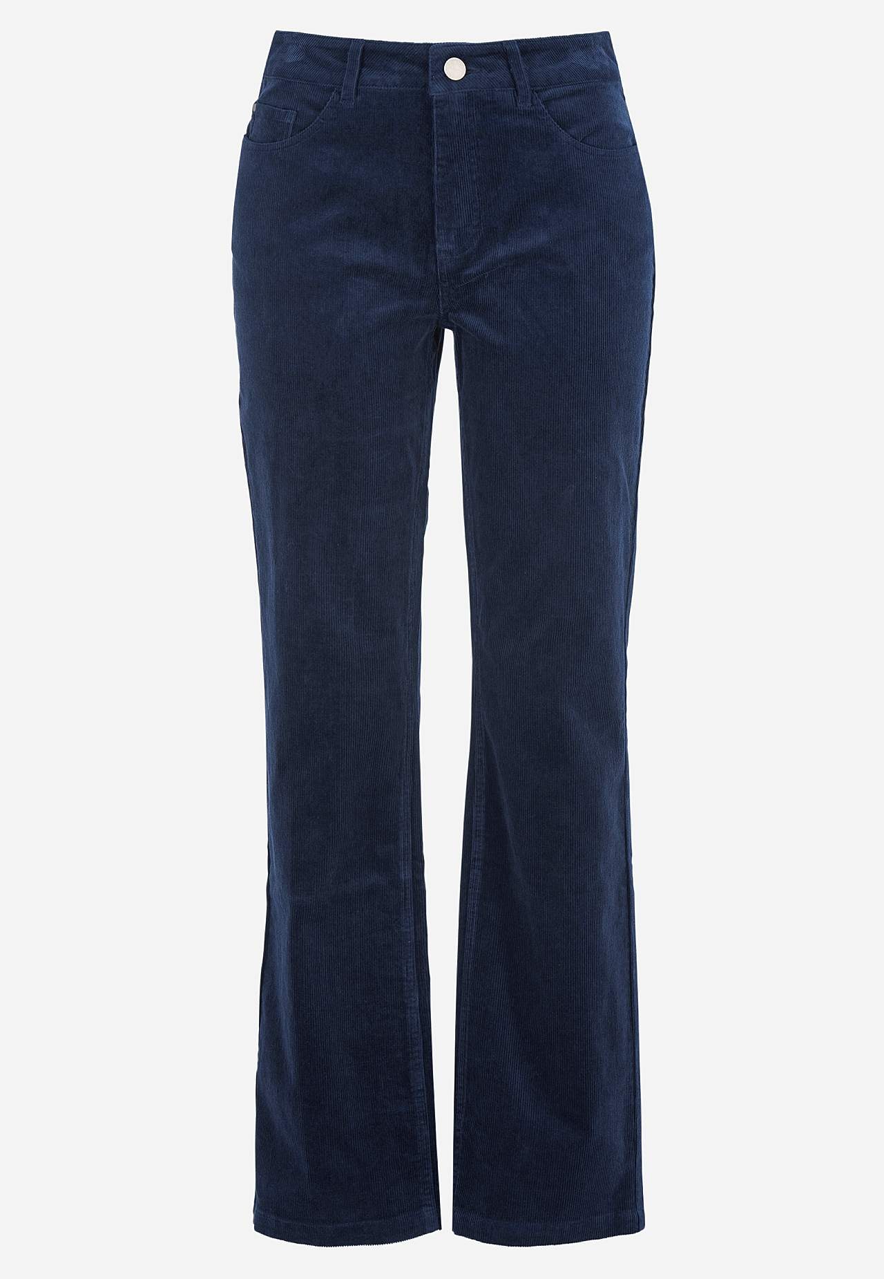 Elastische ribfluwelen broek