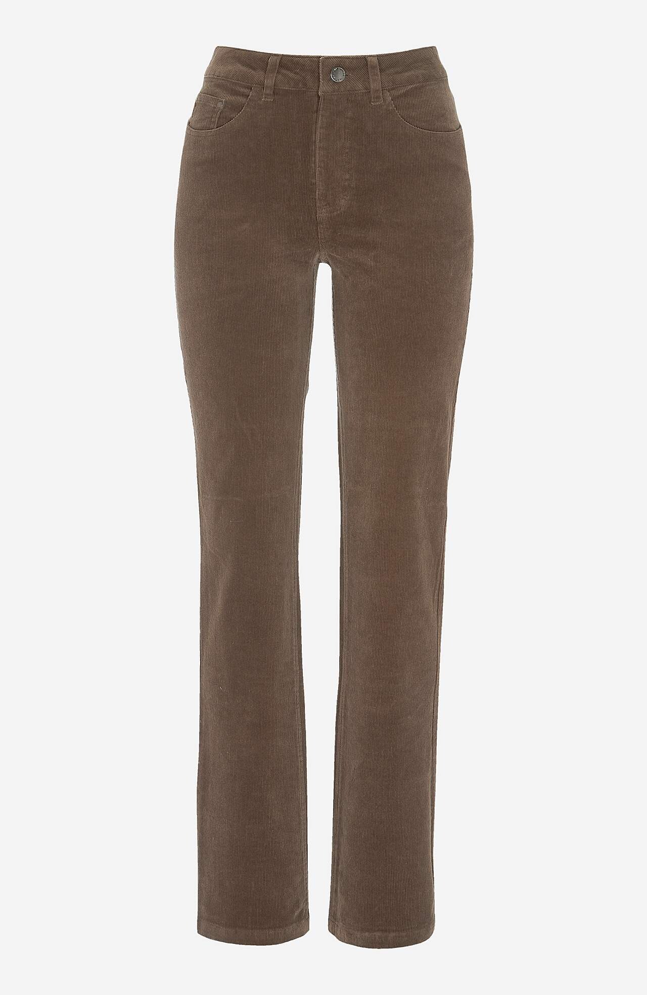 Elastische ribfluwelen broek