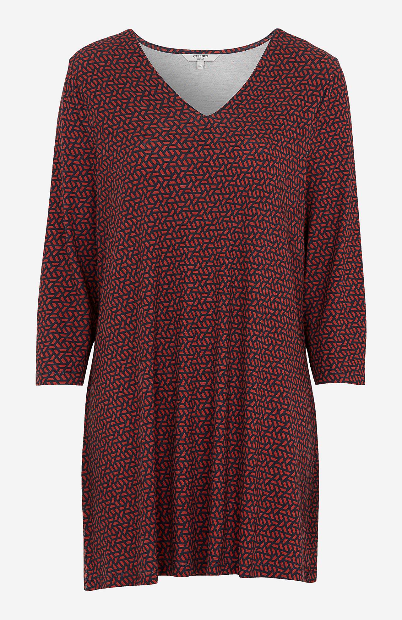 Patroonvormige jersey tuniek