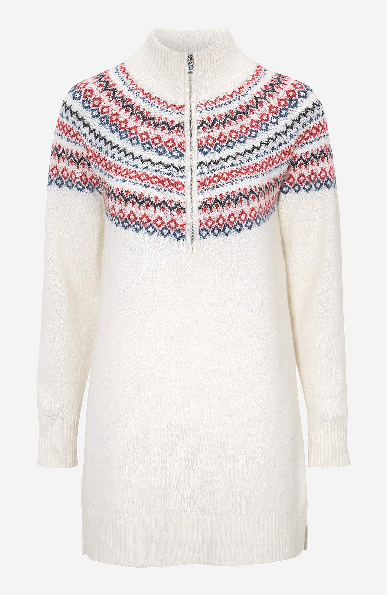 Tuniek van wol mix met een jacquard patroon Farah