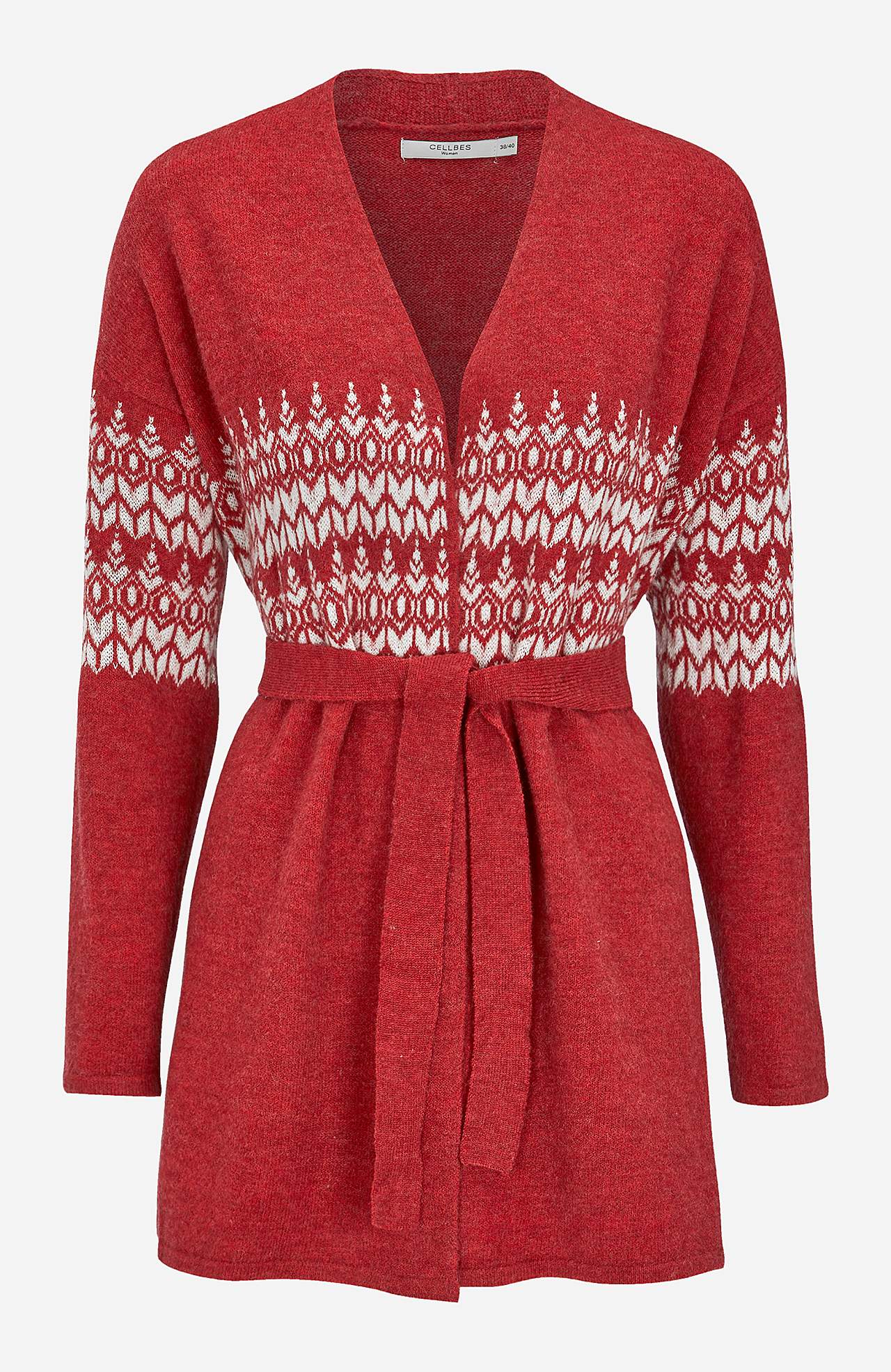 Jacquardgebreide cardigan Bonnie