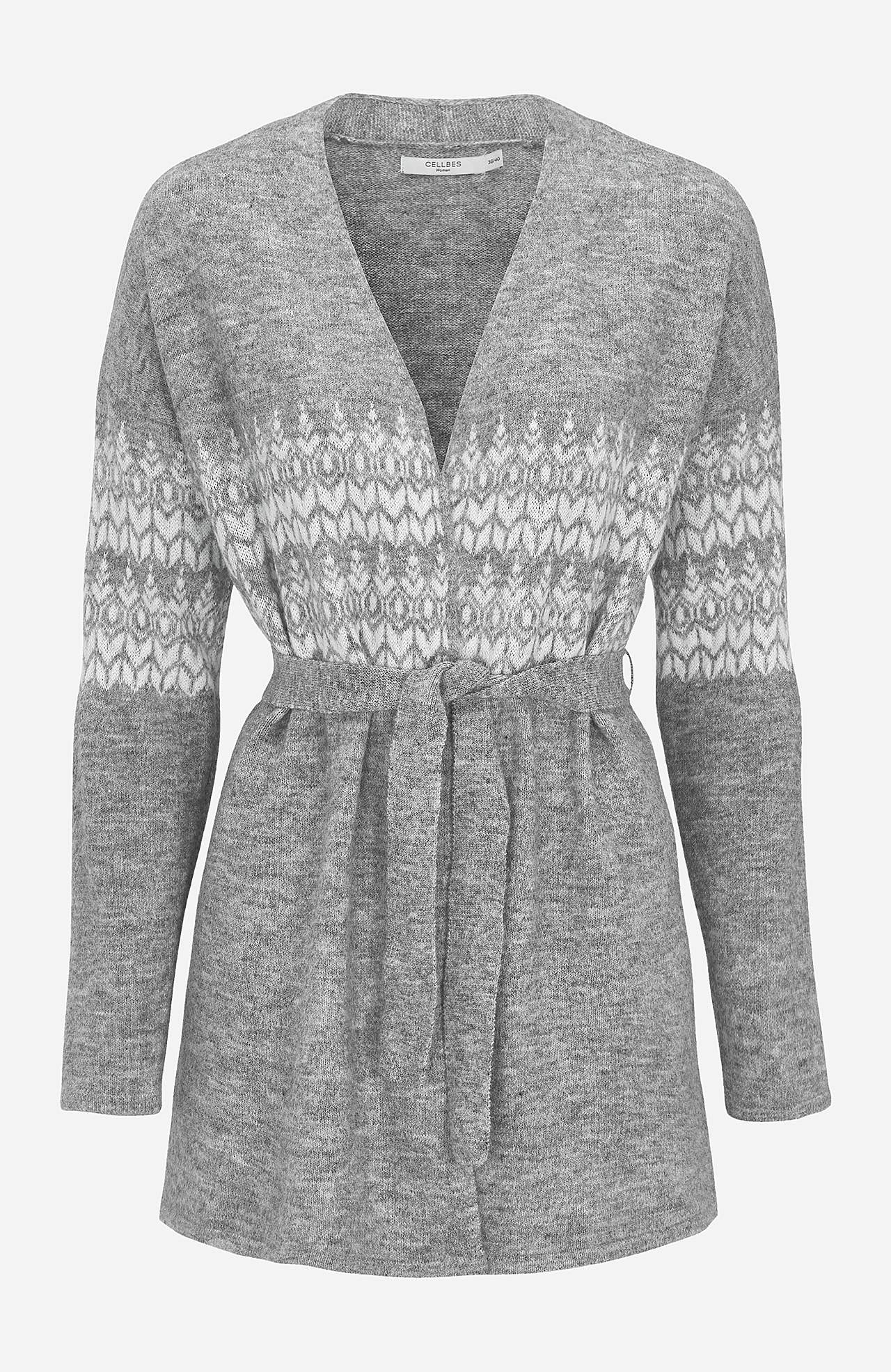 Jacquardgebreide cardigan Bonnie