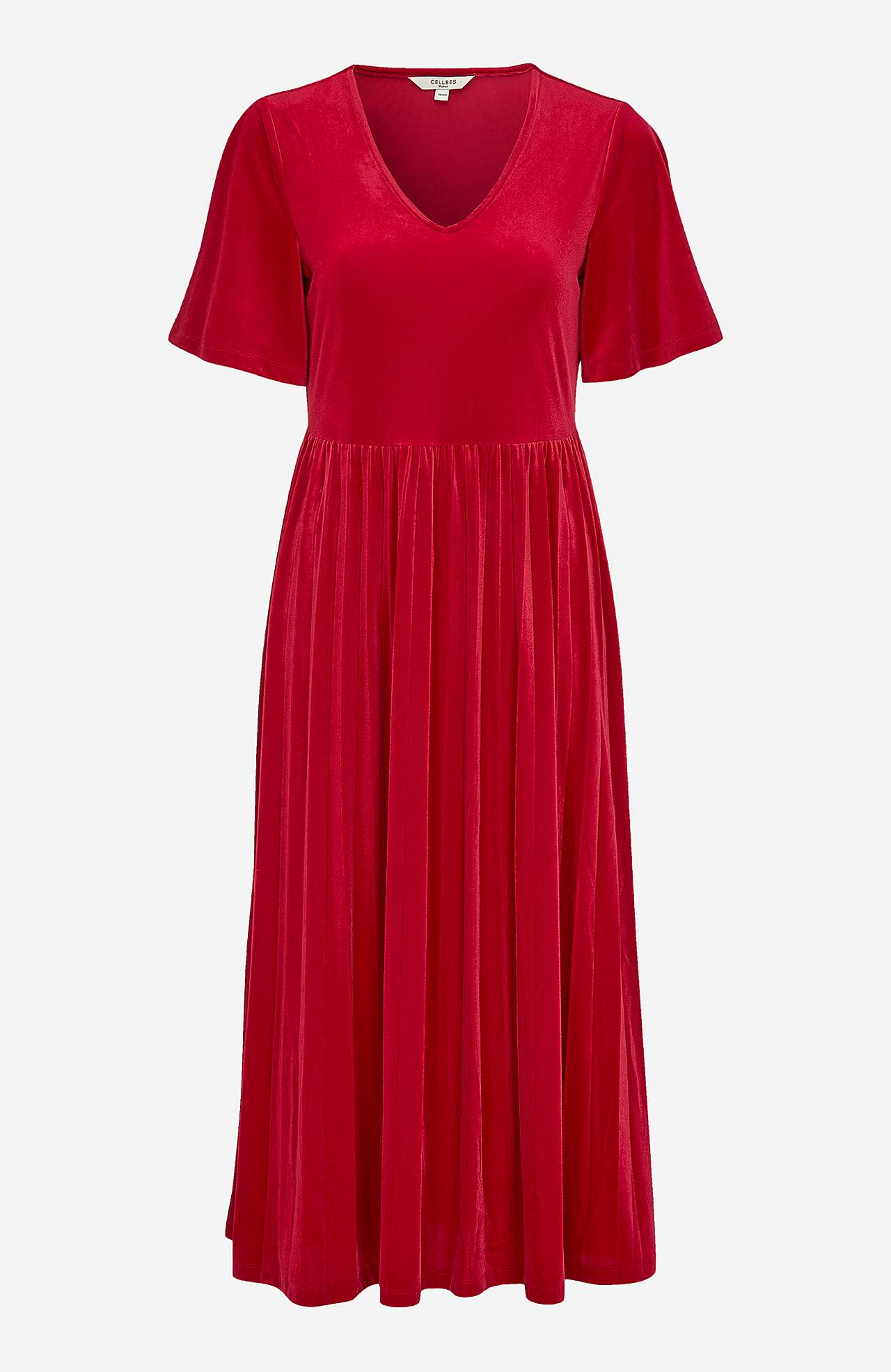 Geplisseerde velvet jurk