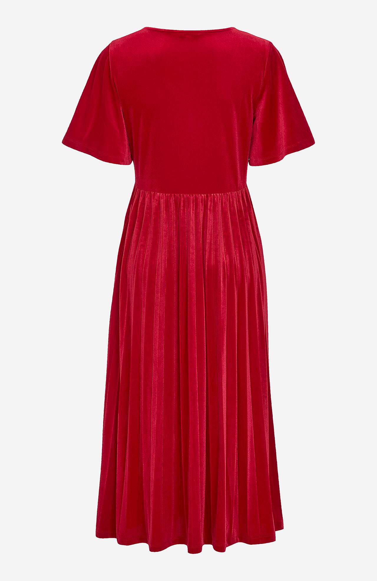 Geplisseerde velvet jurk