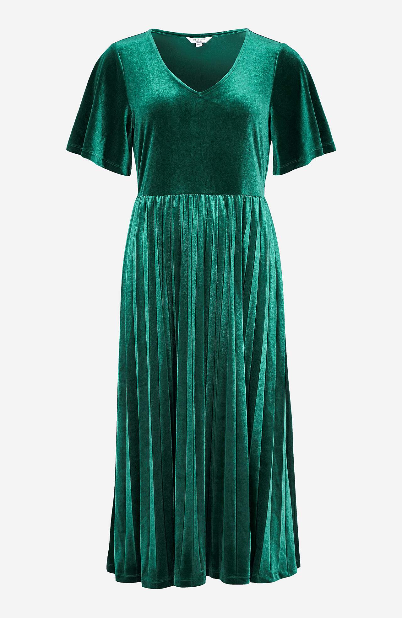 Geplisseerde velvet jurk