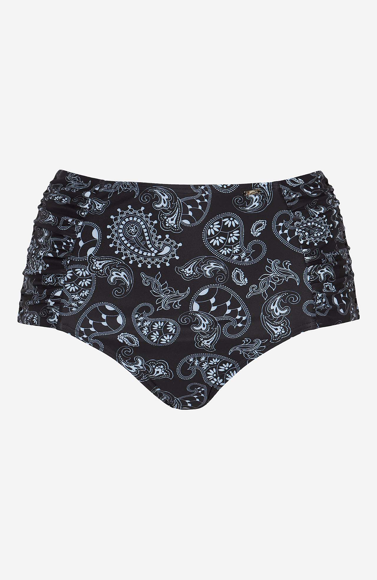 Bikinibroekje met hoge taille en een paisleypatroon