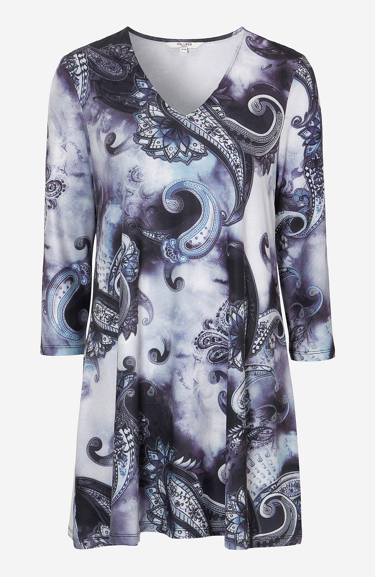 Patroonvormige jersey tuniek Ronja