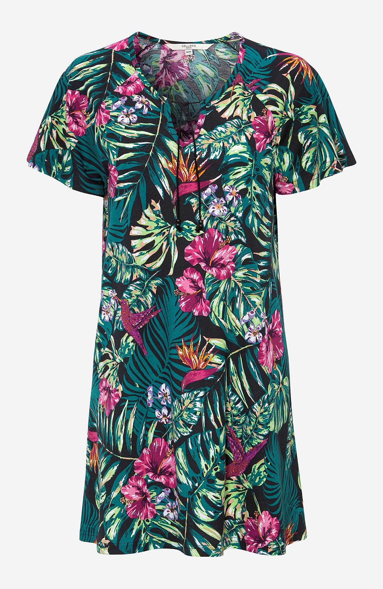 Jersey tuniek met een bloemenpatroon Laguna