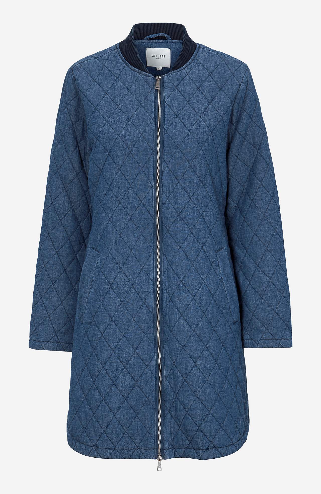 Gewatteerde denim jas