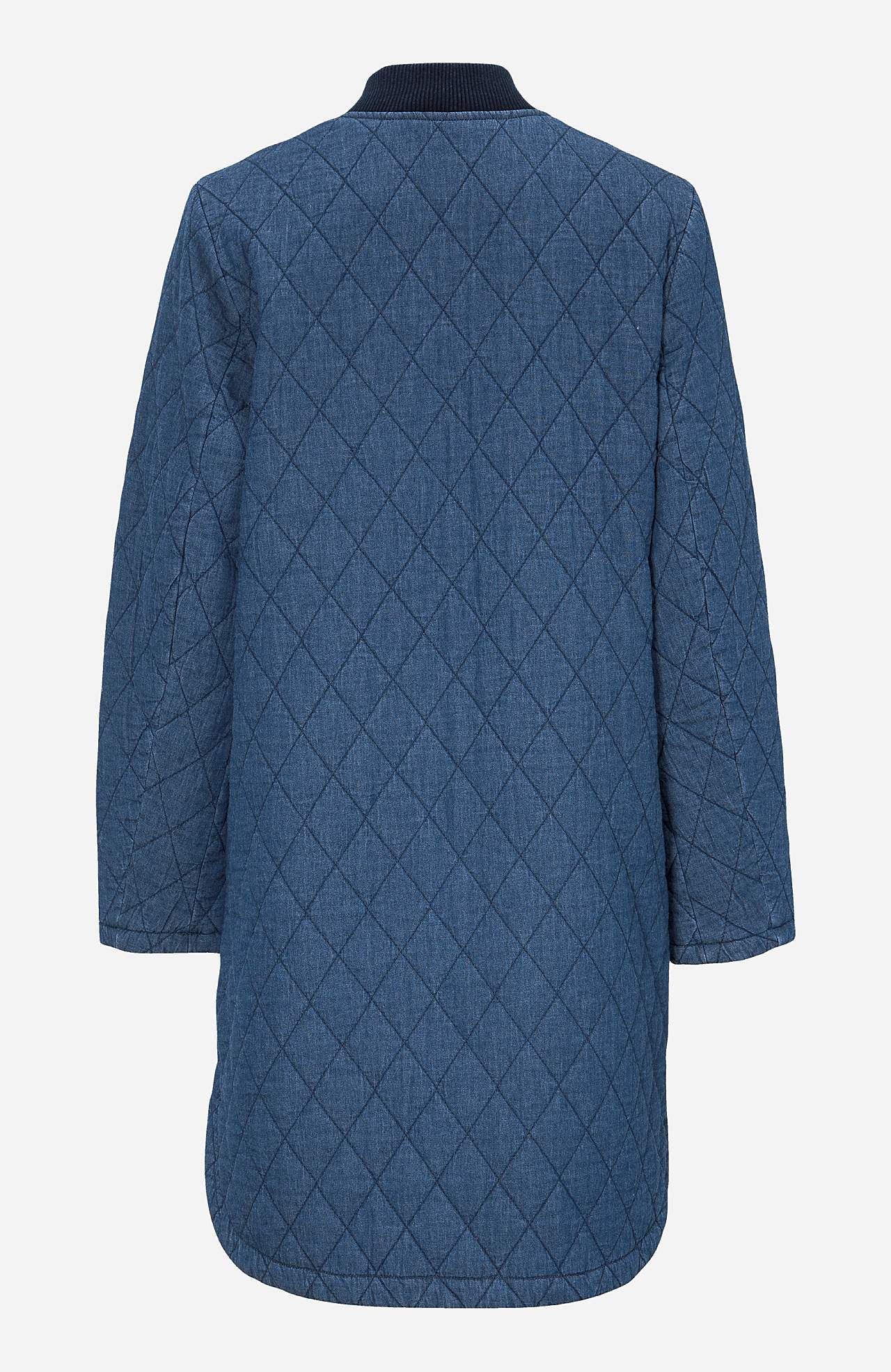 Gewatteerde denim jas