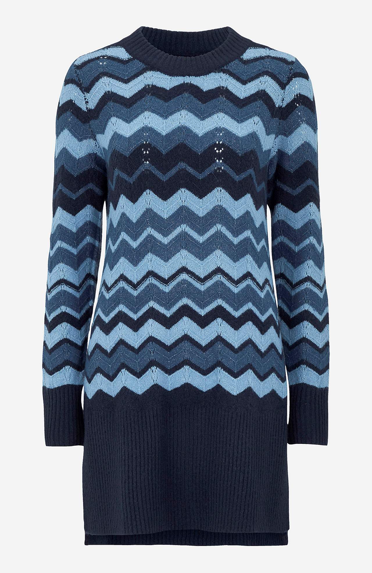 Gebreide trui met zigzag-patroon