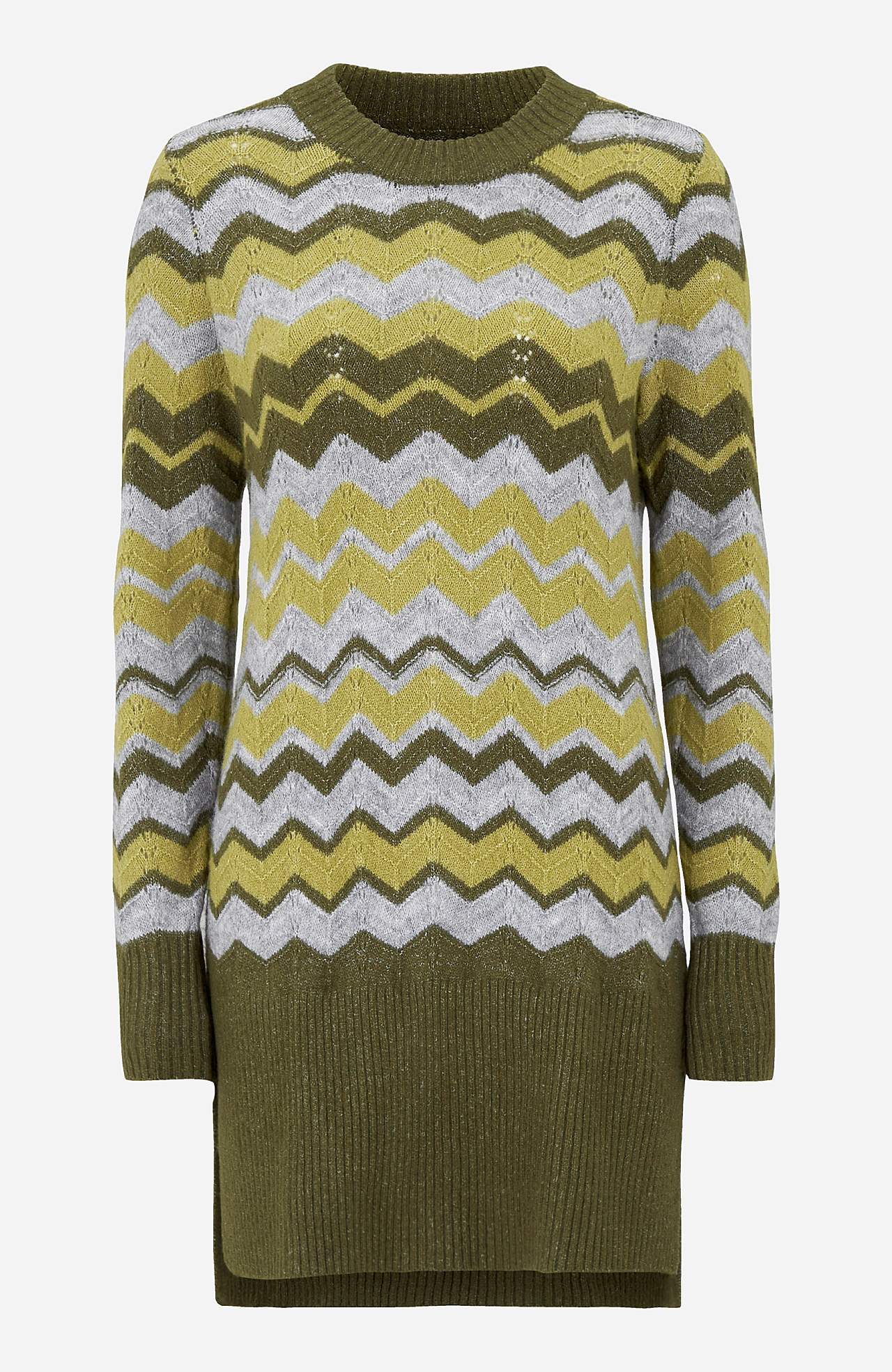 Gebreide trui met zigzag-patroon