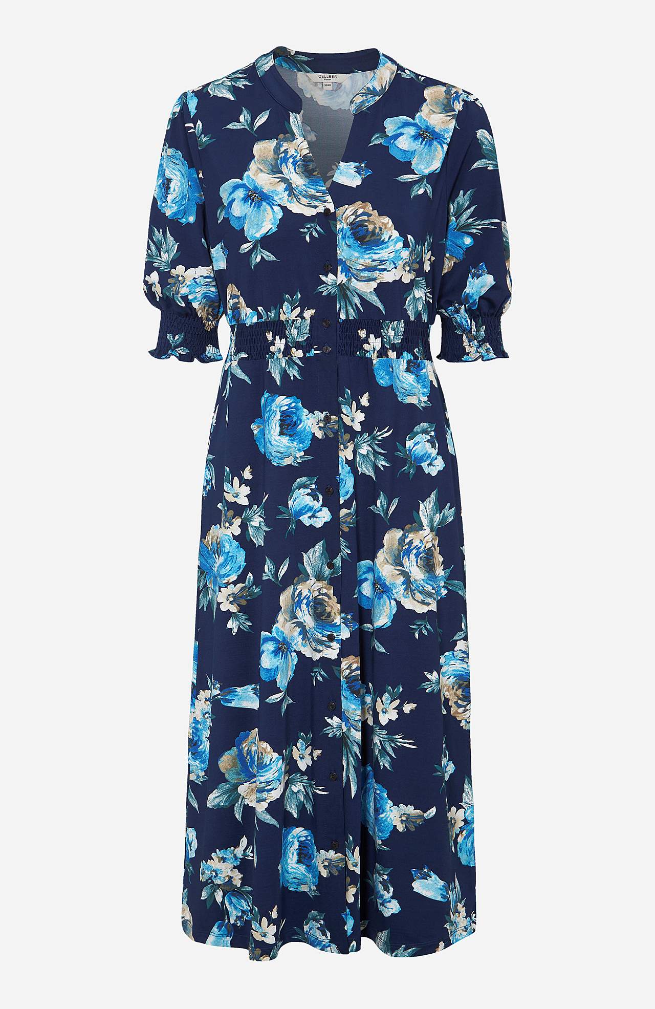 Patroonvormige jerseyjurk