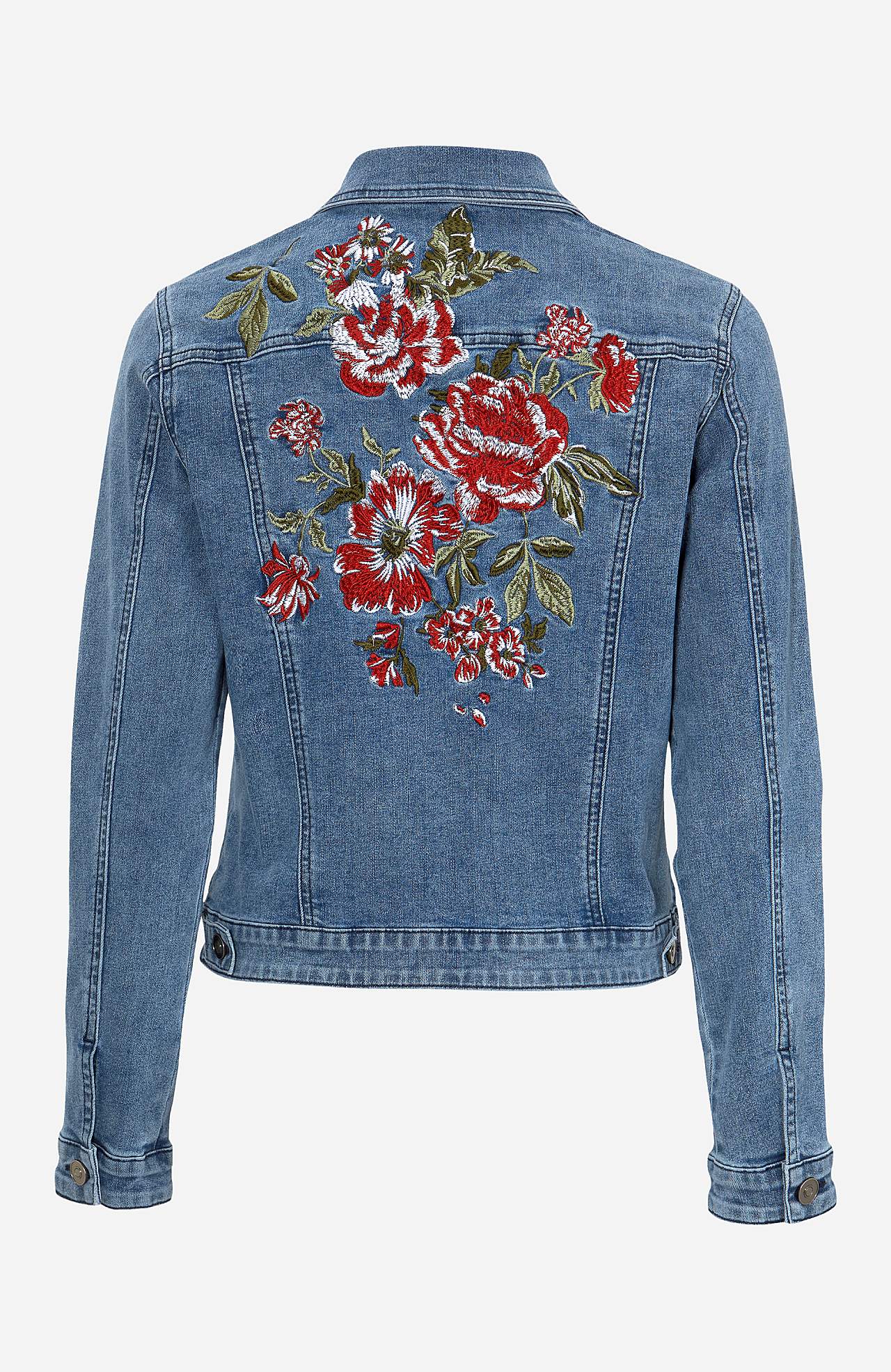 Denim jas met borduurwerken Betty