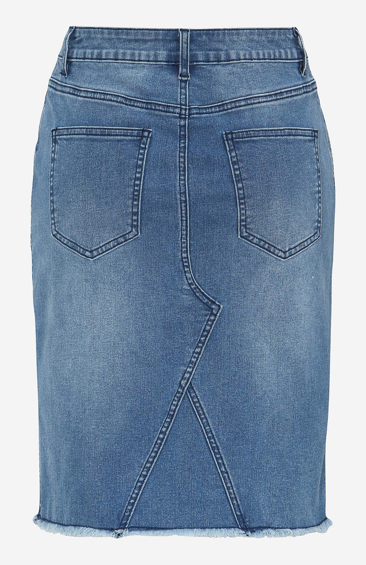 Denim rok met borduurwerken