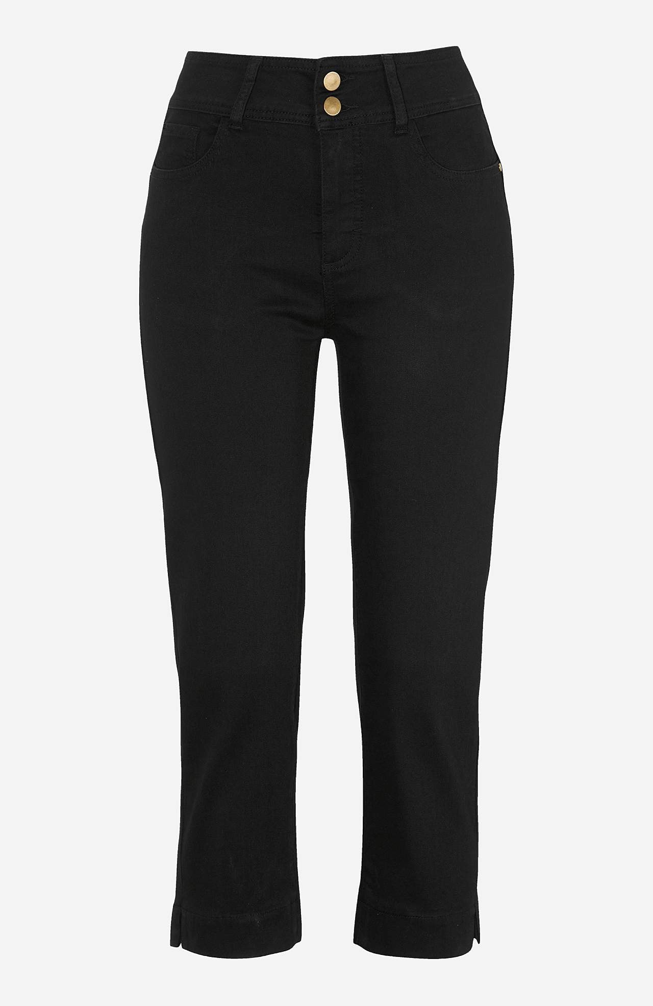Elastische cropped jeans met shaping effect