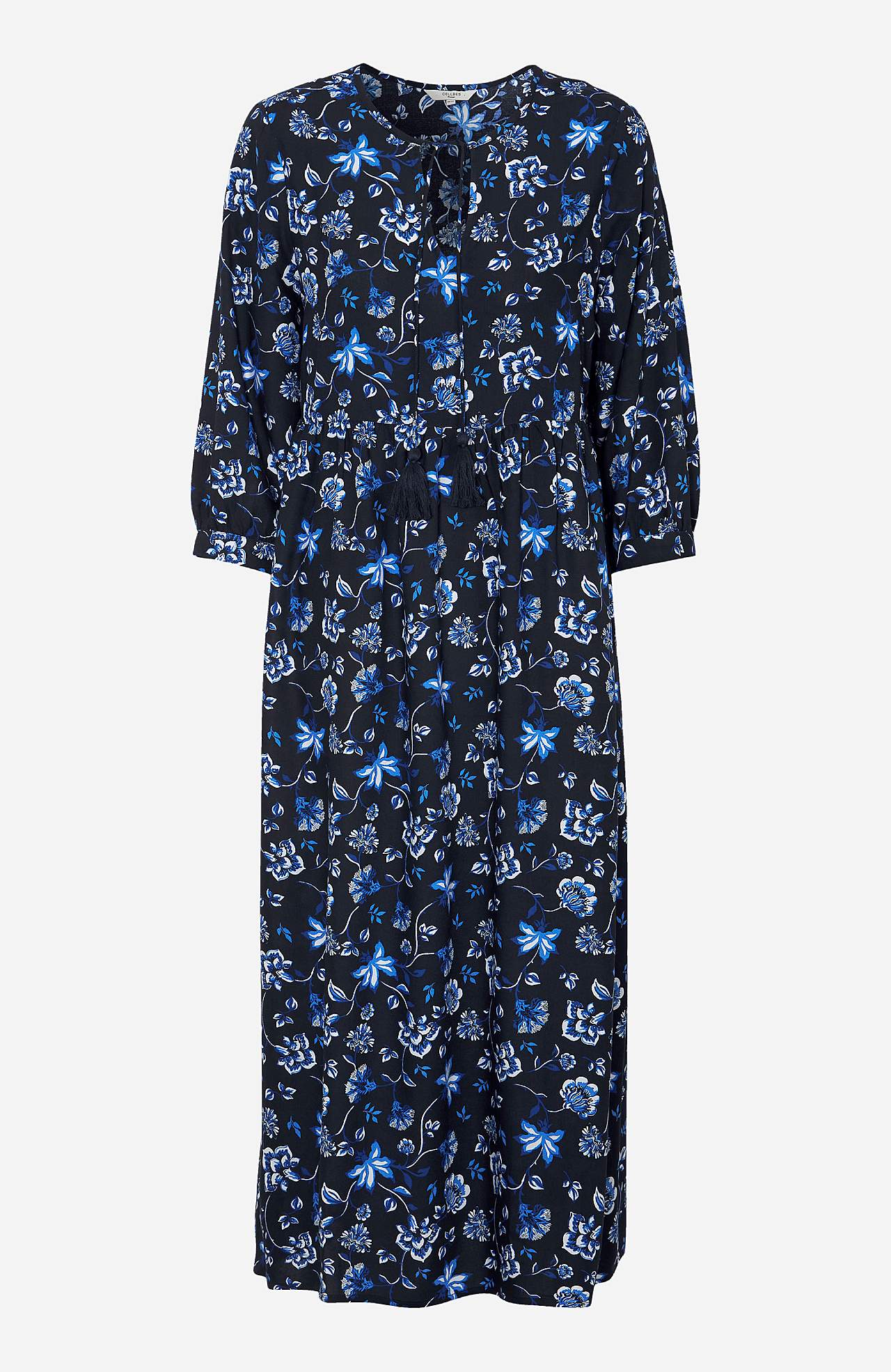 Patroonvormige viscose jurk