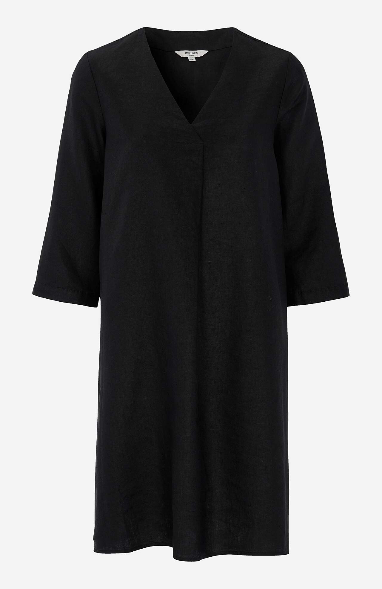 Linnen Premium jurk met v-halslijn Joanne