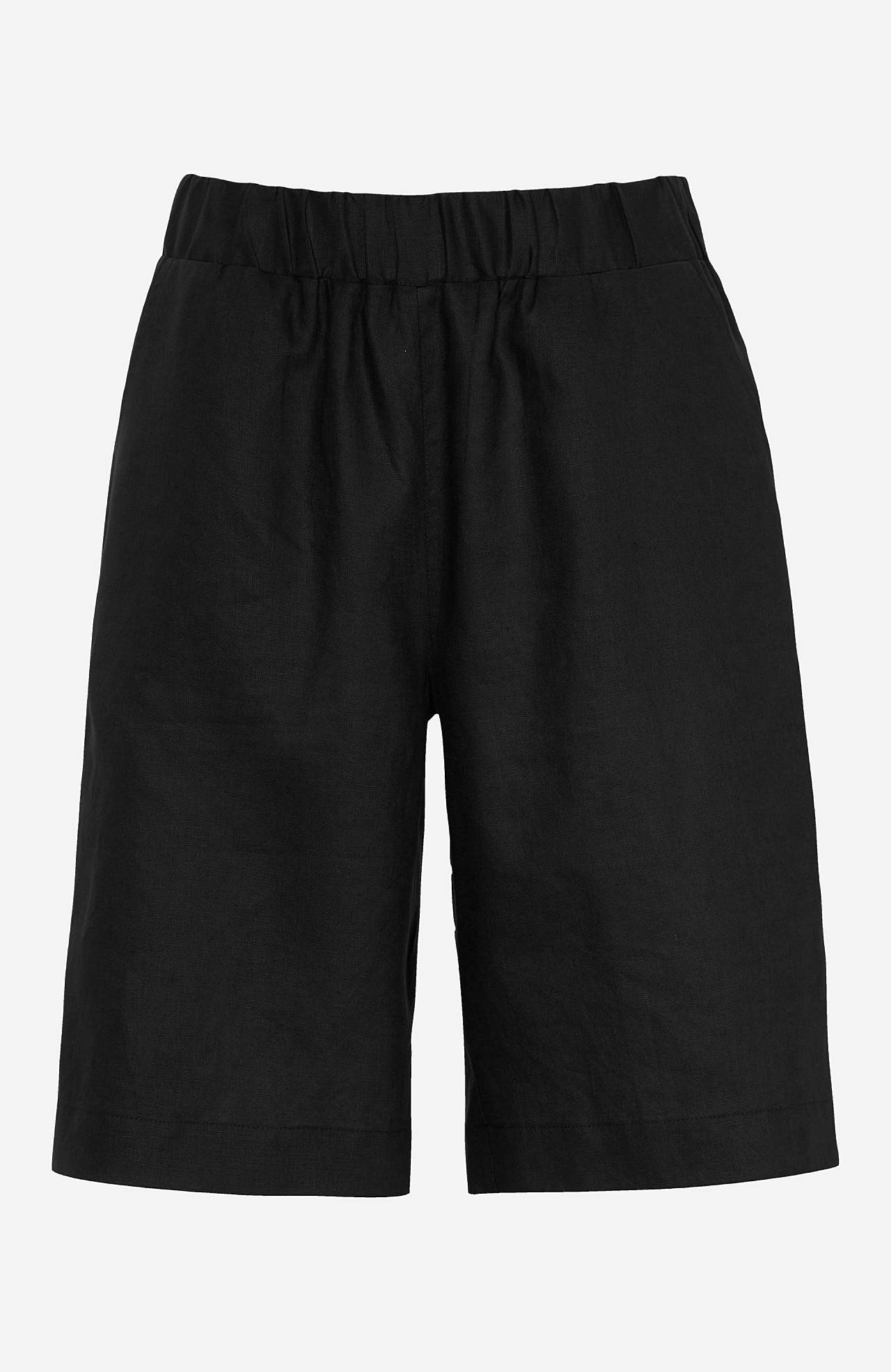 Linnen Premium shorts met elastiek aan de taille
