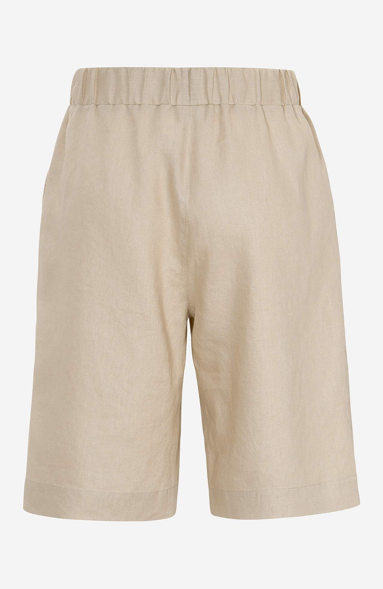 Linnen Premium shorts met elastiek aan de taille